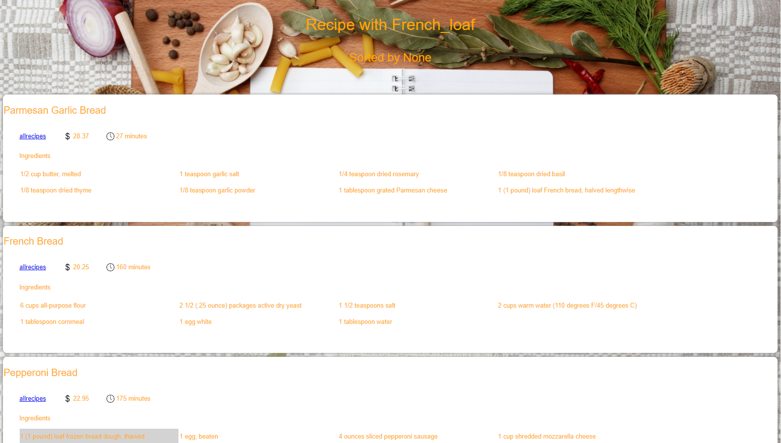 Recipe-Recommend